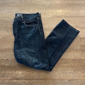 Fox Racing Garage Relaxed Fit Mens Jeans Dark Wash Denim Mechanic Work Size 42